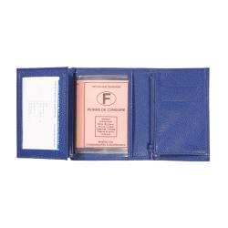 Portefeuille Frandi en cuir bleu 