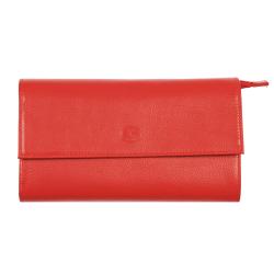 Grand portefeuille rouge pour femme - de face