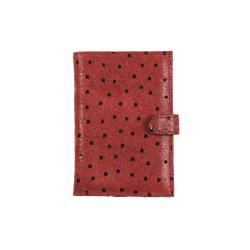 portefeuille femme cuir 3 volets bordeaux - de face