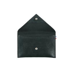 Porte papier en cuir noir - de face