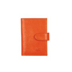 Porte carte avec patte orange - ouvert
