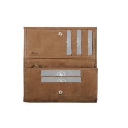 Porte monnaie femme taupe - ouvert