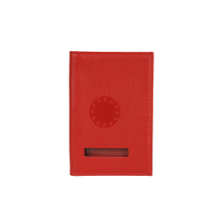 Etui passeport cuir  rouge