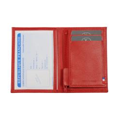 Portefeuille femme rouge - ouvert