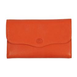 Portefeuille orange pour femme - de face