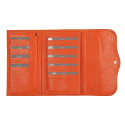 Portefeuille orange pour femme - de face