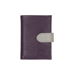 Porte carte violet et gris - de face