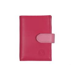 Porte carte rose et fushia - de face