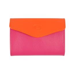 Porte monnaie orange et fushia - de face