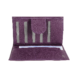 Compagnon cuir violet - de face