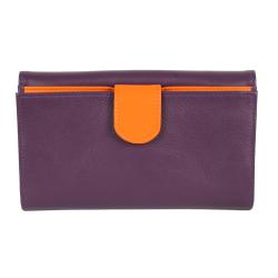 Tout en un en cuir violet et orange - Frandi