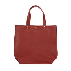 Sac cabas bordeaux en cuir - Frandi