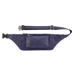 Pochette ceinture plate en cuir bleu -59971 Frandi