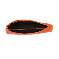 Trousse cuir orange - de face