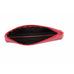 Trousse cuir fushia - de face