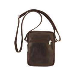 Sacoche en cuir marron avec bandoulière - sac cuir 5974