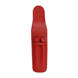  Etui stylo cuir double-Rouge