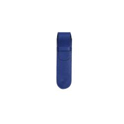 Etui stylo en cuir bleu - Frandi