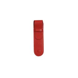 Etui stylo rouge en cuir - Frandi