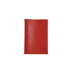 Etui passeport en cuir rouge - Frandi