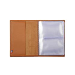 Porte- cartes en cuir camel - Frandi