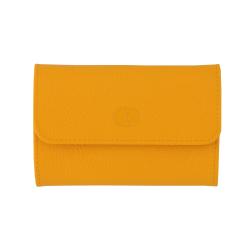 Frandi porte monnaie cuir jaune - porte monnaie femme original