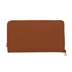 Portefeuille compagnon en cuir camel - 3264  Frandi