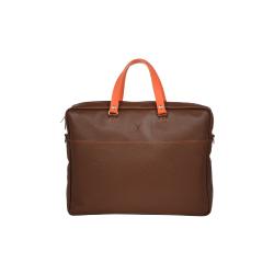 Frandi sac business en cuir marron et orange - 35998 Frandi