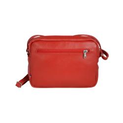 Petit sac en cuir rouge avec bandoulière - Frandi 03185