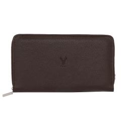 Porte chequier compagnon homme en cuir marron - Frandi 35588