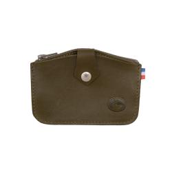 Porte monnaie avec patte 5205- porte monnaie cuir kaki 