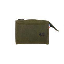 Porte monnaie en cuir vert - Frandi 5255