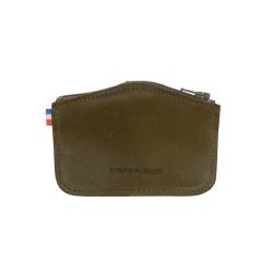 Porte monnaie avec patte 5205- porte monnaie cuir kaki 