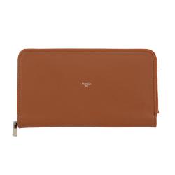 Portefeuille compagnon en cuir camel - 3264  Frandi