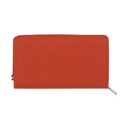 Portefeuille et compagon orange en cuir - Frandi 3264