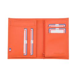 Portefeuille cuir femme orange -03582 Frandi