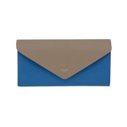Portefeuille de la marque Frandi - Portefeuille femme bleu et taupe - Frandi 03956