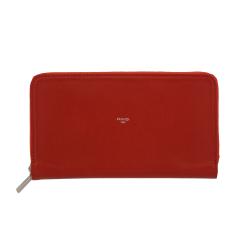 Portefeuille femme chequier en cuir rouge - Frandi 3264