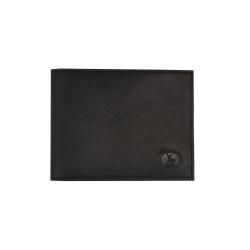 Portefeuille noir en cuir avec rabat -5427 Frandi
