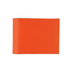 Portefeuille orange en cuir - Frandi 007