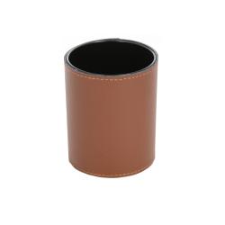 Pot crayon cuir marron - Frandi