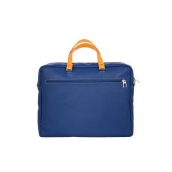 Sac cuir bleu et jaune de la marque Frandi