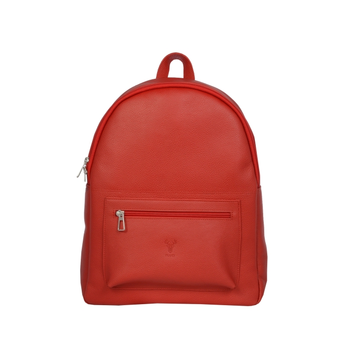 Sac a best sale dos rouge cuir