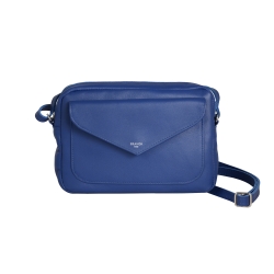 Petit sac bandoulière en cuir bleu - Frandi 03185