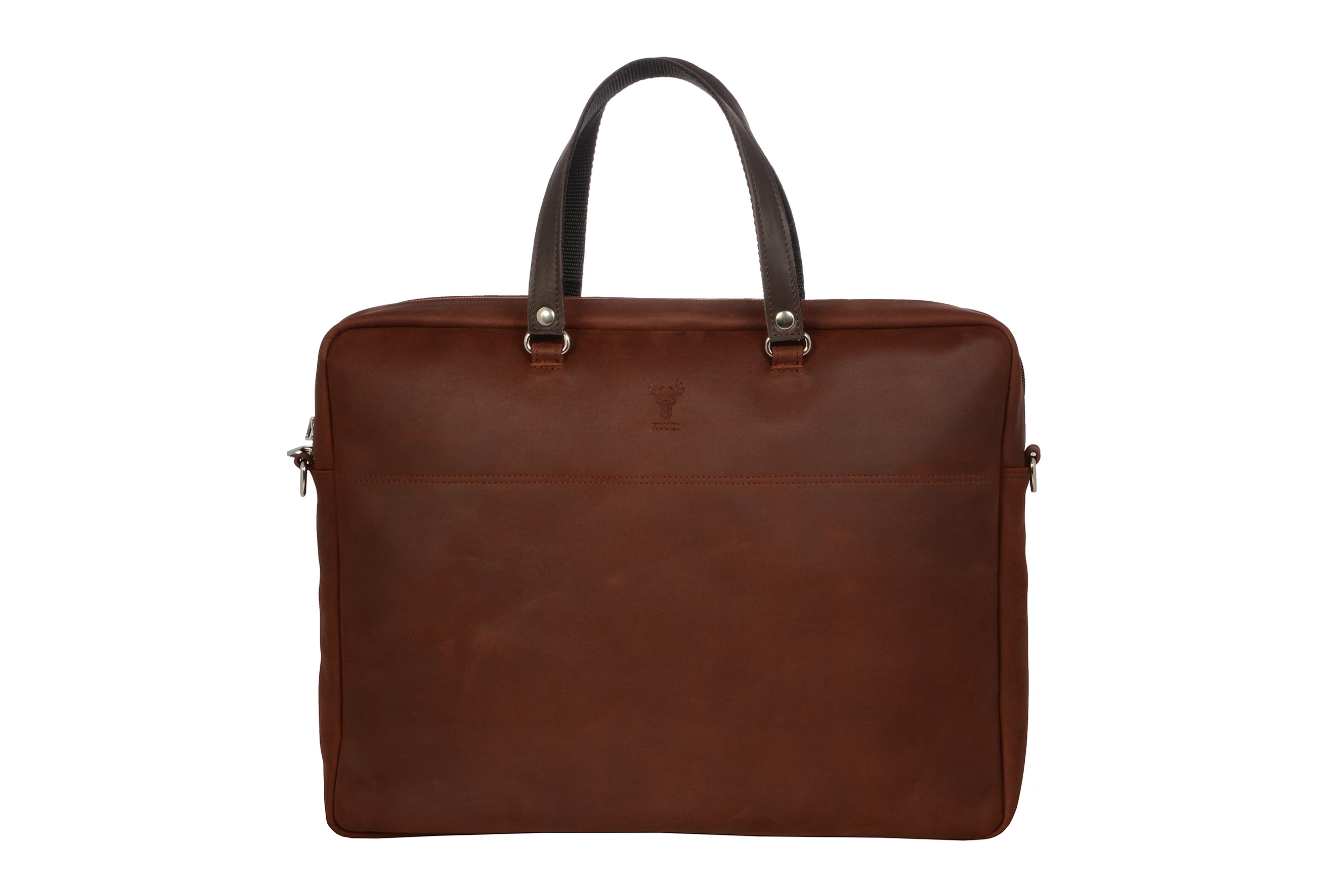 Sac business femme en cuir marron et gold 35998 Frandi