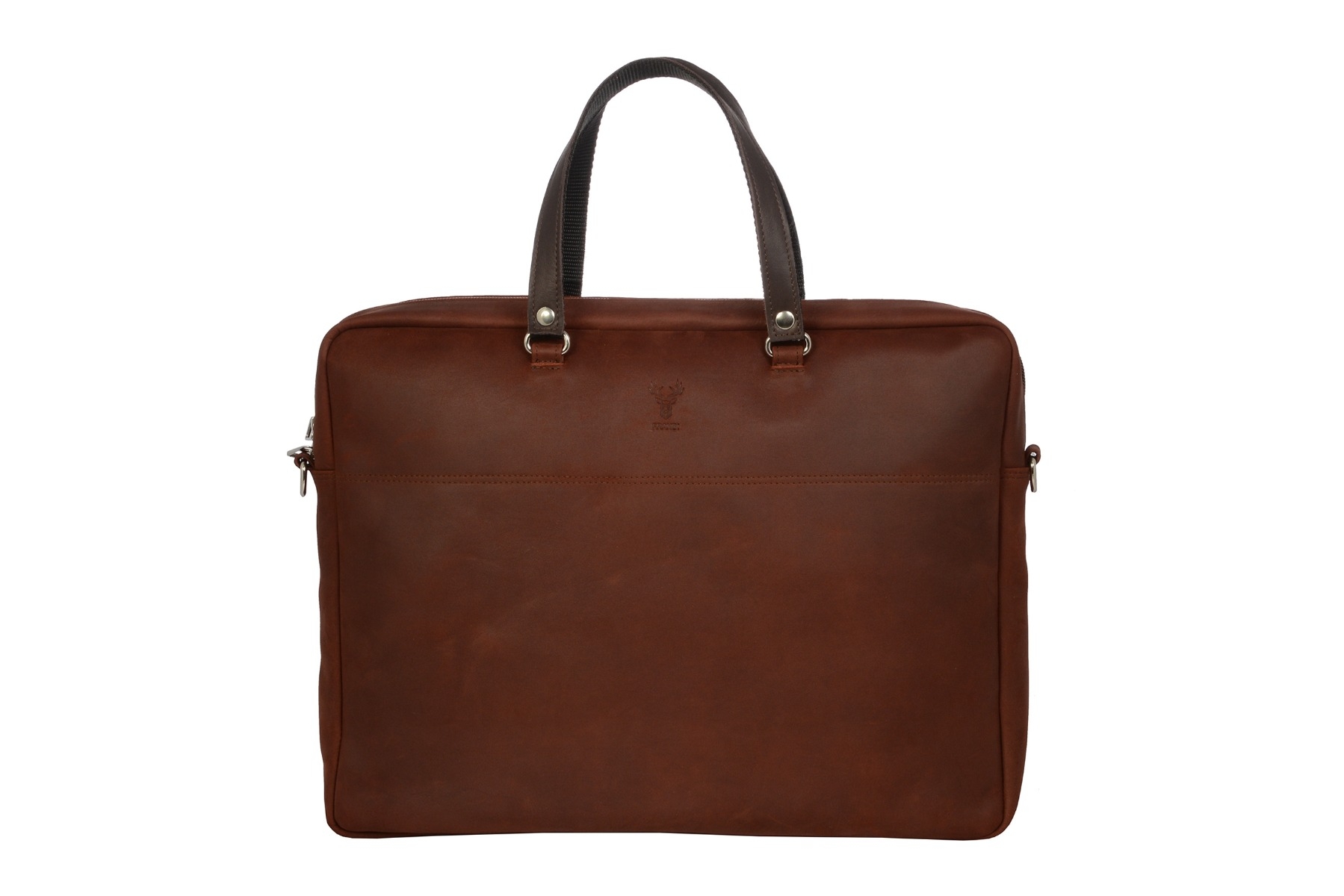 Sac business femme en cuir marron et gold 35998 Frandi