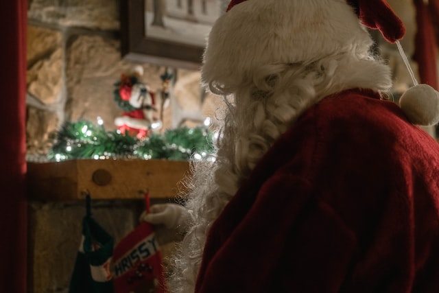 Cadeau et chaussette de Noël